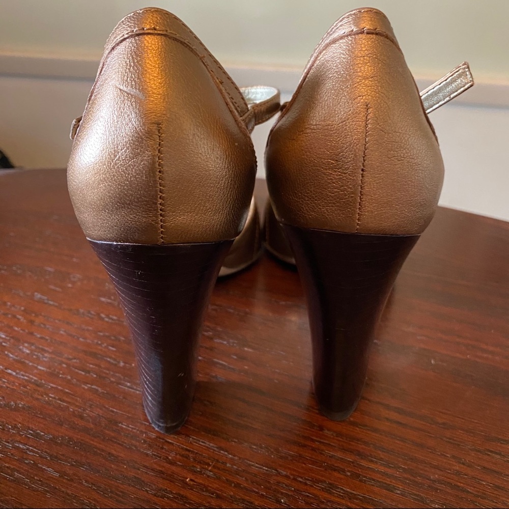 Franco Sarto Bronze Mary Jane Heels size 8 - Picture 6 of 12